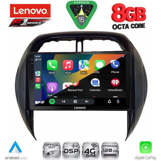 Lenovo Ηχοσύστημα Αυτοκινήτου για Toyota RAV 4 2000-2006 με Clima (Bluetooth/USB/WiFi/GPS/Apple-Carplay/Android-Auto) με Οθόνη Αφής 9"