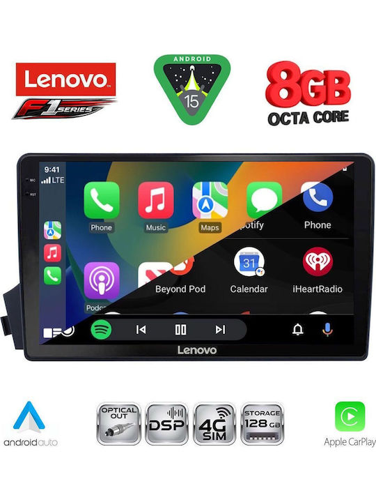 Lenovo Car Audio System for Ssangyong Actyon / Kyron 2006-2015 (Bluetooth/USB/WiFi/GPS/Apple-Carplay/Android-Auto) with Touch Screen 9"