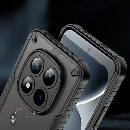 Tech-Protect Rugged Shield Back Cover Silicone / Plastic Black (Redmi Note 15 Pro+ / Poco M8 Pro)