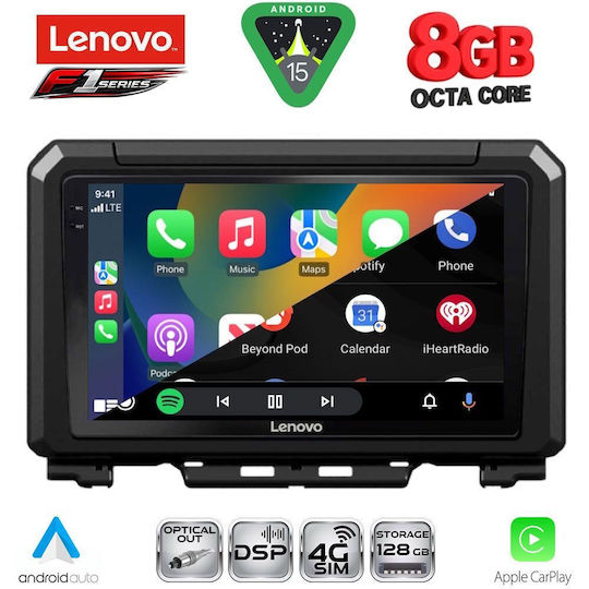 Lenovo Car Audio System for Suzuki Jimny 2017 (Bluetooth/USB/WiFi/GPS/Apple-Carplay/Android-Auto) with Touch Screen 9"