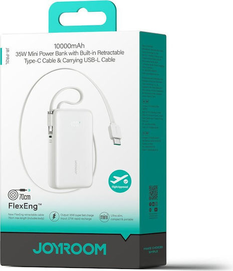 Joyroom JR-PR2L Power Bank 10000mAh 35W White