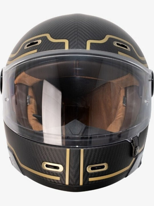 ByCity 90 Degrees Black Gold Κράνος Μηχανής Full Face ECE 22.06
