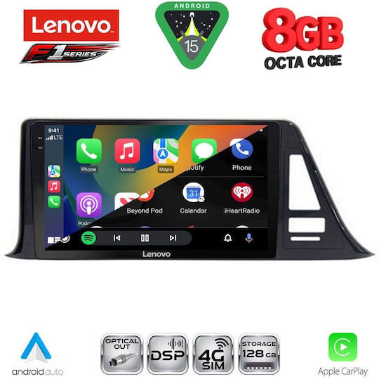 Lenovo Car Audio System for Toyota C-HR 2017-2023 (Bluetooth/USB/WiFi/GPS/Apple-Carplay/Android-Auto) with Touch Screen 9"