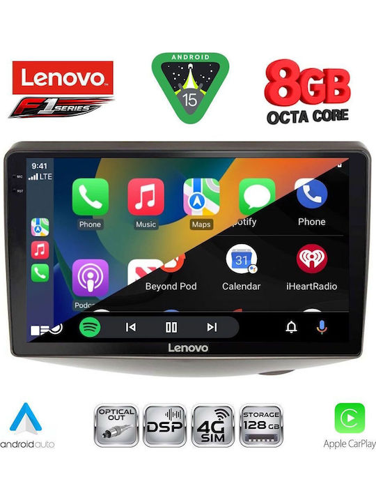 Lenovo Car Audio System for Toyota Yaris 1999-2006 (Bluetooth/USB/WiFi/GPS/Apple-Carplay/Android-Auto) with Touch Screen 9"