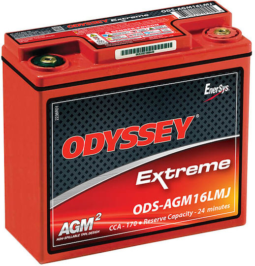 Odyssey Battery Motorradbatterie 2300A mit Kapazität 16Ah