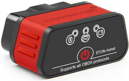 Konnwei Διαγνωστικό Αυτοκινήτου ELM 327 OBD 2 με Bluetooth Συμβατό με Android