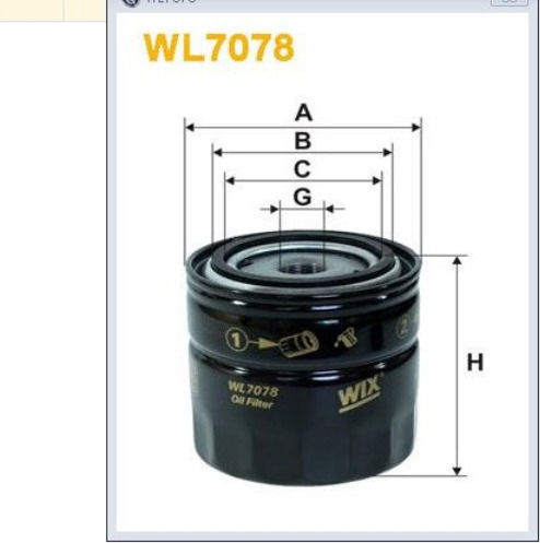 Wix Filters Φίλτρο Λαδιού Αυτοκινήτου για Ford