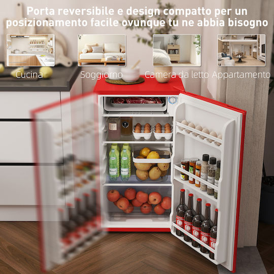 HomCom Mini Bar 91Es H84xB47.5xT44.2cm. Rot 800-129V90RD