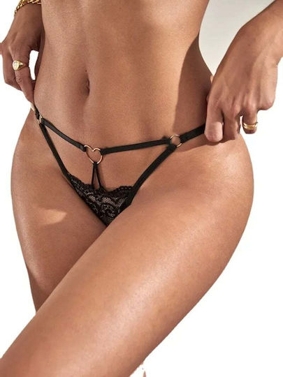 Sexy Lace Sexy Underwear Thong Black