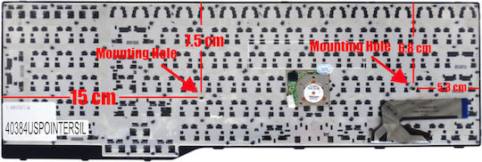 Πληκτρολόγιο Laptop Keyboard Fujitsu E557 E753 E754 E756 E554 E556 Cp670825-03 Fjm14b96003d85 002-12856l-hf01 Us Pointer Black Silver Frame Κωδ.40384uspointersilver