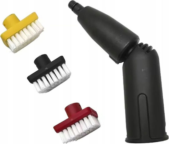 Set 3 Perii Pătrate cu Peri Albi Karcher Sc1–sc5 Prindere Tip Baionetă Înlocuire Curățare Gresie Rosturi