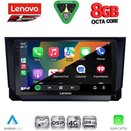 Lenovo Car Audio System for Seat Arona / Ibiza 2018 (Bluetooth/USB/WiFi/GPS/Apple-Carplay/Android-Auto) with Touch Screen 9"