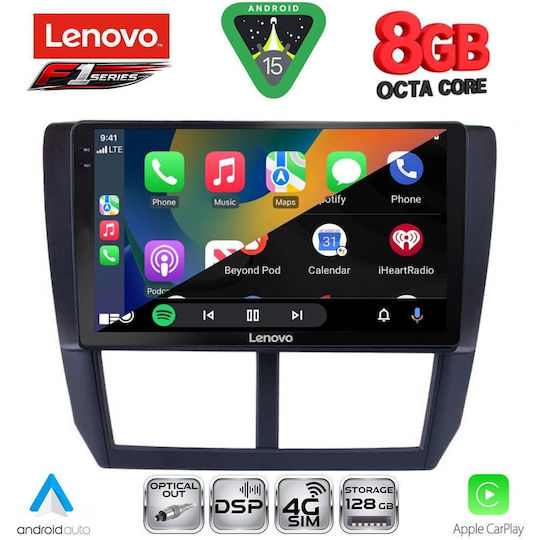 Lenovo Ηχοσύστημα Αυτοκινήτου για Subaru Forester / Impreza 2008-2013 (Bluetooth/USB/WiFi/GPS/Apple-Carplay/Android-Auto) με Οθόνη Αφής 9"
