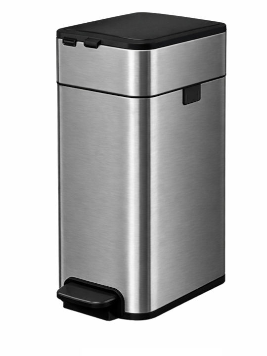 Delta Cleaning Inox Badezimmer Mülleimer Sanftes Schließen 20Es Silber