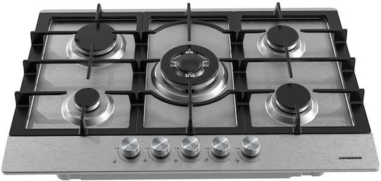 Heinner Gaskochfeld Autonom 75x51εκ. Silber