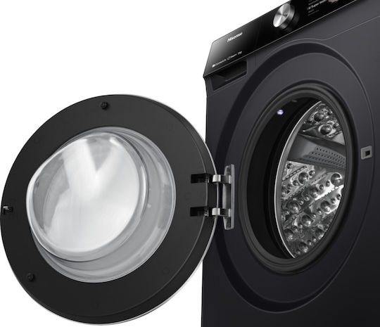 Hisense Πλυντήριο Ρούχων 12kg 1400 Στροφών Μαύρο WF7S1247BB