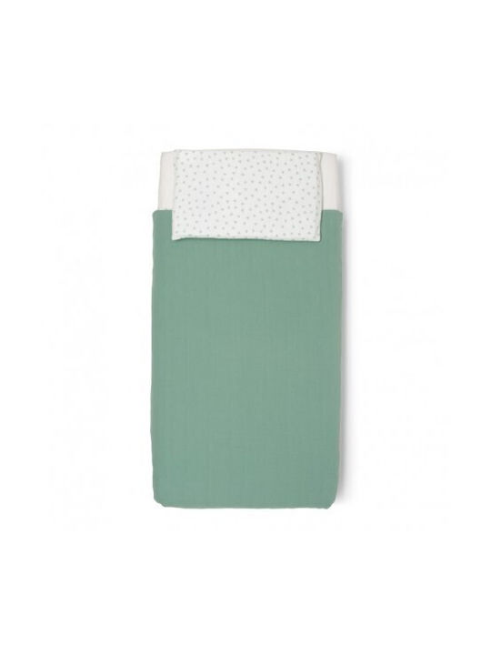 Foppapedretti Baby Duvet Cover Set With Pillowcase Green 100x100cm