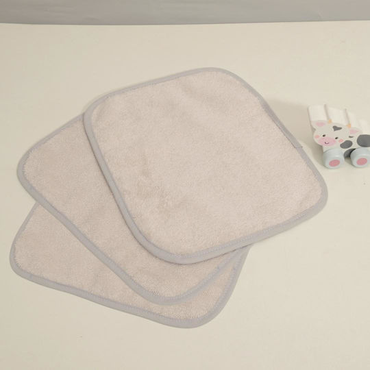 Baby Oliver Schultertuch Burp Cloth aus Musselin Blau 22x30cm 3 Stück