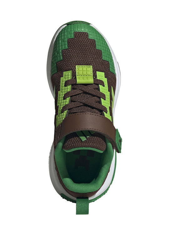 Kids Sports Shoes Running with Hoop & Loop Closure Green
