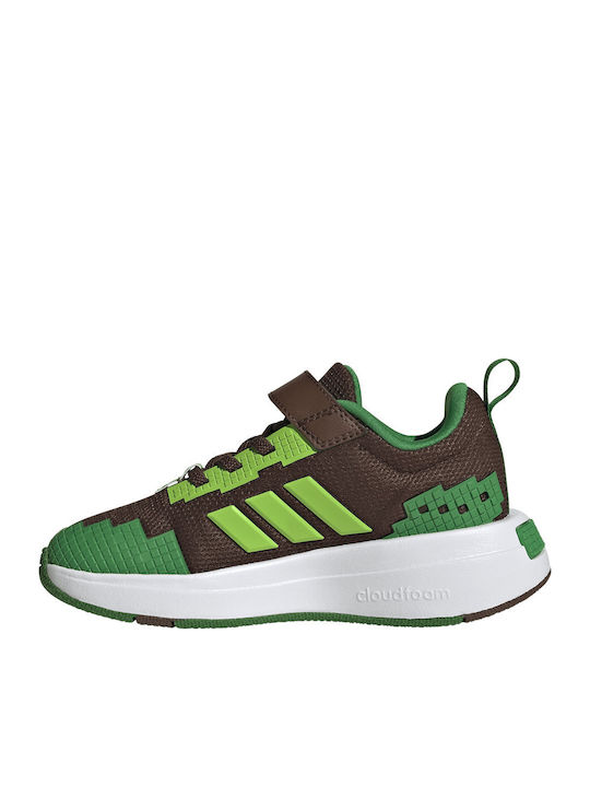 Kids Sports Shoes Running with Hoop & Loop Closure Green
