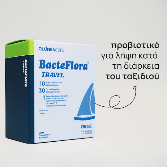 Olonea Bacteflora Travel Συμπλήρωμα με Προβιοτικά & Πρεβιοτικά 14 κάψουλες