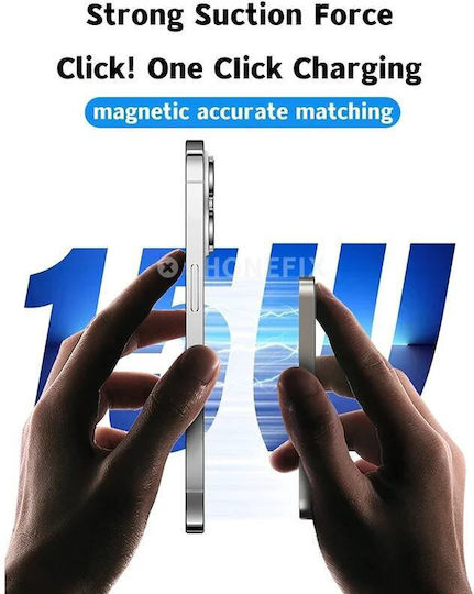 Nine E61b 15w Wireless Magsafe Power Bank 20w Type-c Είσοδο Έξοδο 10000mah Μαύρο