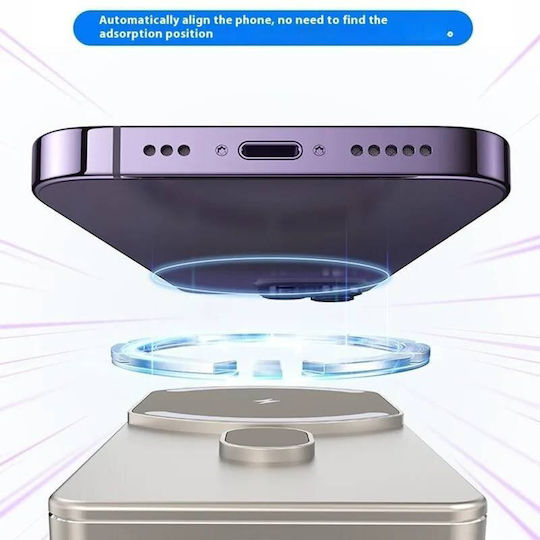 Nine L3a 15w Wireless Γρήγορη Φόρτιση Magsafe Power Bank Θύρα Type-c Έξοδος 5000mah Χρυσός