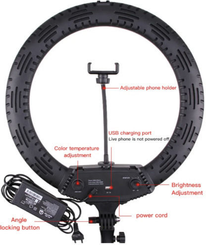 Ring Light 45.72cm with Tripod Floor and Mobile Holder