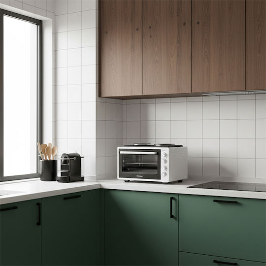 Davoline Urban Chef Ηλεκτρικό Φουρνάκι 37lt με 2 Εστίες