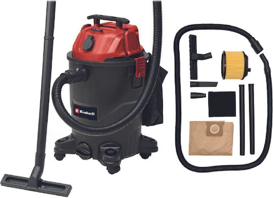 Einhell Tcvc 1825 A Σκούπα Υγρών / Στερεών με Πλαστικό Κάδο 25lt Μαύρη