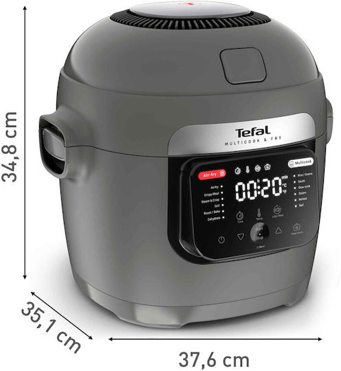 Tefal Πολυμάγειρας 1600W με Χωρητικότητα 6lt Γκρι