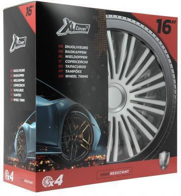 Xl Cover Set Car Hubcaps 4 Pieces 16 Silver 550352