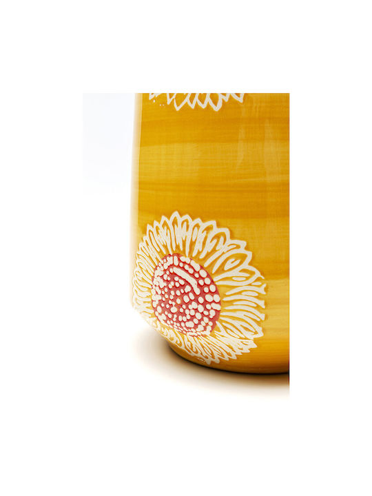 Kare Design Dekorative Glasvase Big Bloom Gelbe