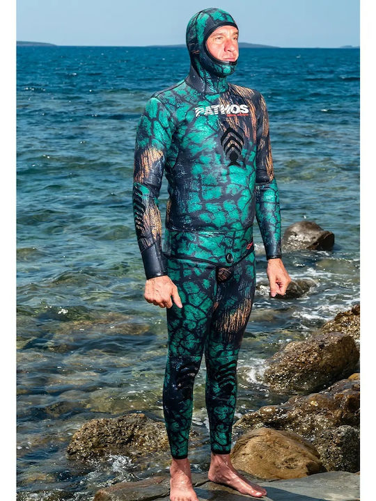 Pathos Ultra Camu Divisible Wetsuit Shaved for Speargun Light Blue Camouflage 5mm