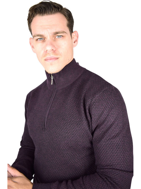 Herrenblusen Langarm Burgundisches Pullover