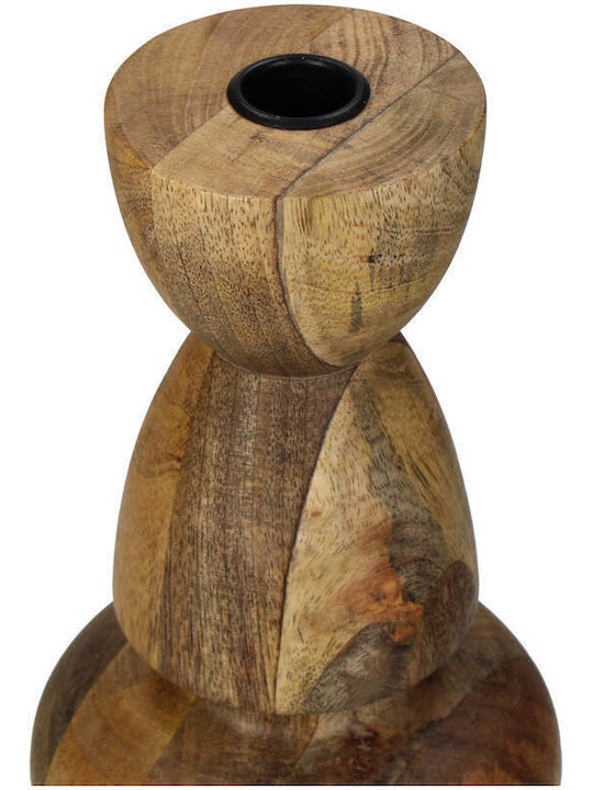 Кандилник Дърво в Кафяв Цвят 13x28x13бр 1бр