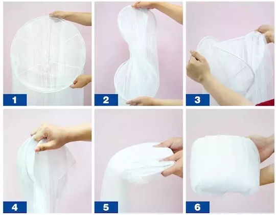 Double Camping Mosquitos Nest White 65x250x1250cm