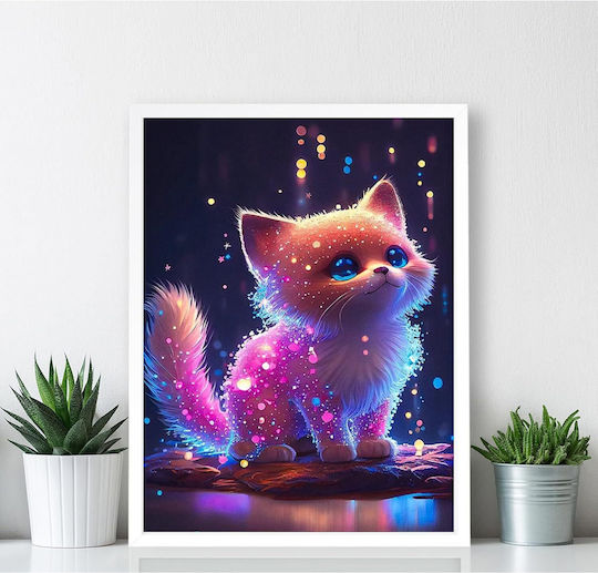 Canvas Diamond Painting Kit Cat 5D