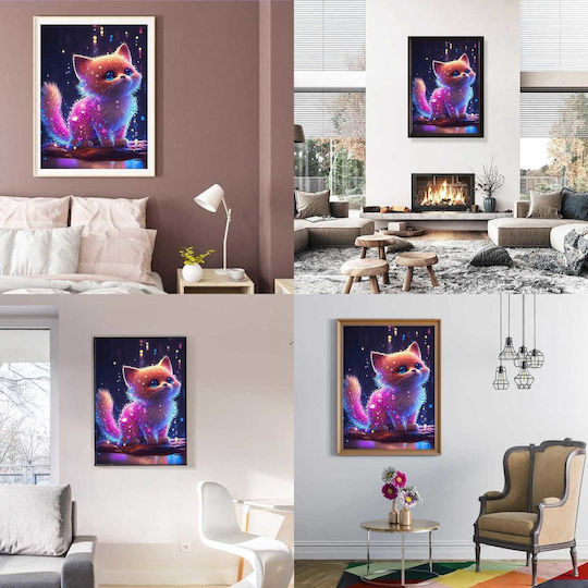 Canvas Diamond Painting Kit Cat 5D