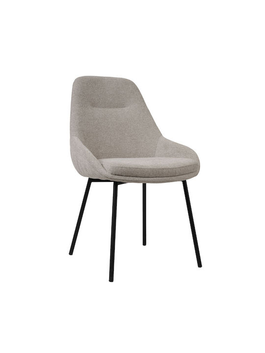 Riviera Καρέκλα Τραπεζαρίας Μεταλλική Μπεζ 55x60x87εκ.