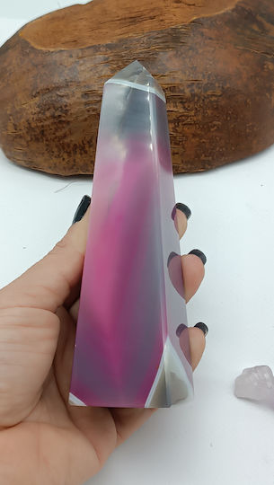 Pink Agate Obelisk – 344 Gr