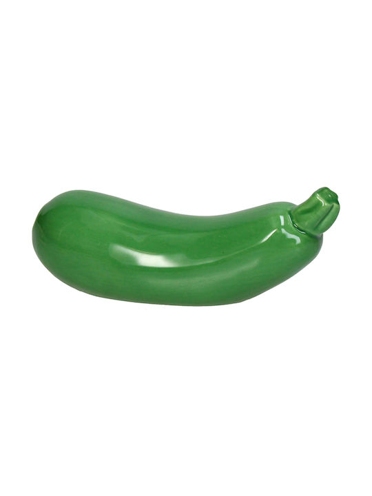 Декоративна Масова Декорация Тиквичка Zucchini Порцелан Зелена 16.5x5.5x6.5см