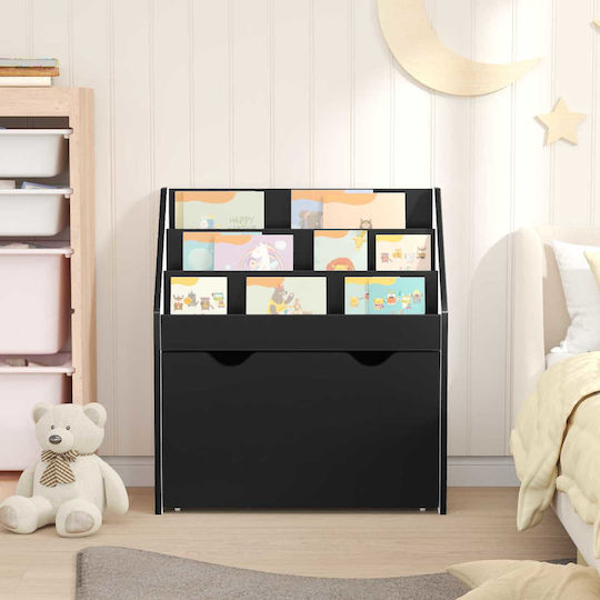 Bücherregal Boden Schwarz 60x29.5x69cm