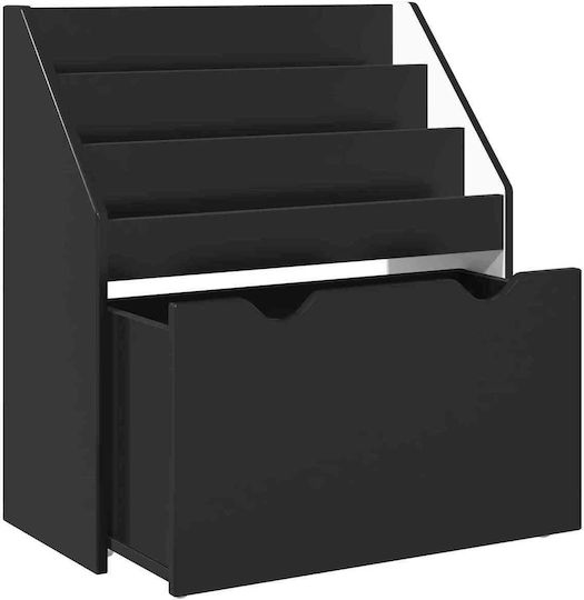 Bücherregal Boden Schwarz 60x29.5x69cm