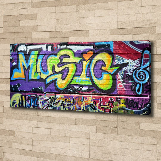 Wall Canvas Painting High Quality Graffiti Print On Wall 125x50 Cm