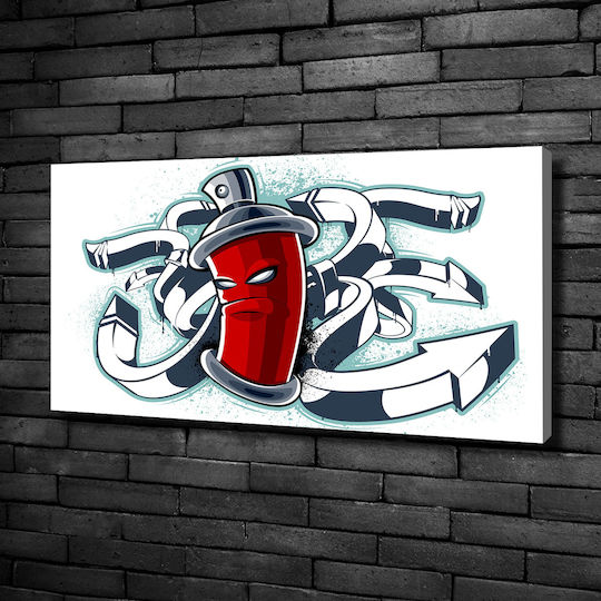 Wandbild Segeltuch Gestaltet Anspruchsvolle Dekoration Graffiti 100x50 cm