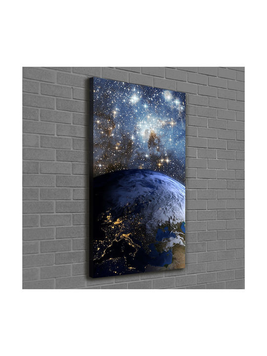 Gemälde Leinwand Fertig Keilrahmen Wandmontage Planet Erde 60x120 cm