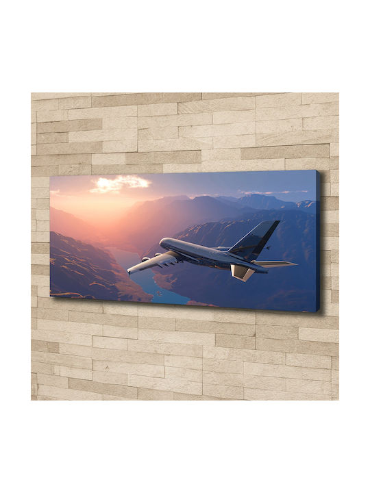 Wandbild Segeltuch Hochwertiger Druck Für Innenräume Flugzeug 125x50 cm