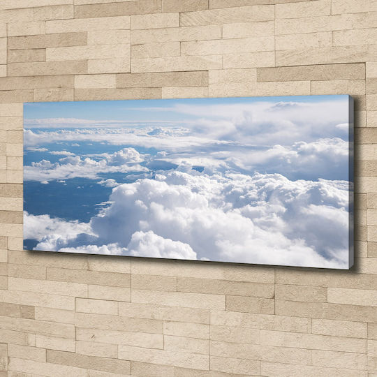 Panou De Perete Pânză Decorațiune Permanentă Vedere Avion 125x50 Cm