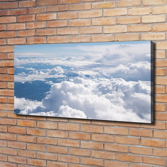 Wall Canvas Painting Permanent Decoration The View Airplane 120x60 Cm